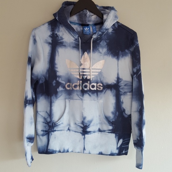 adidas Tops - Adidas Trefoil Hoodie Sweatshirt Hand Dyed Custom